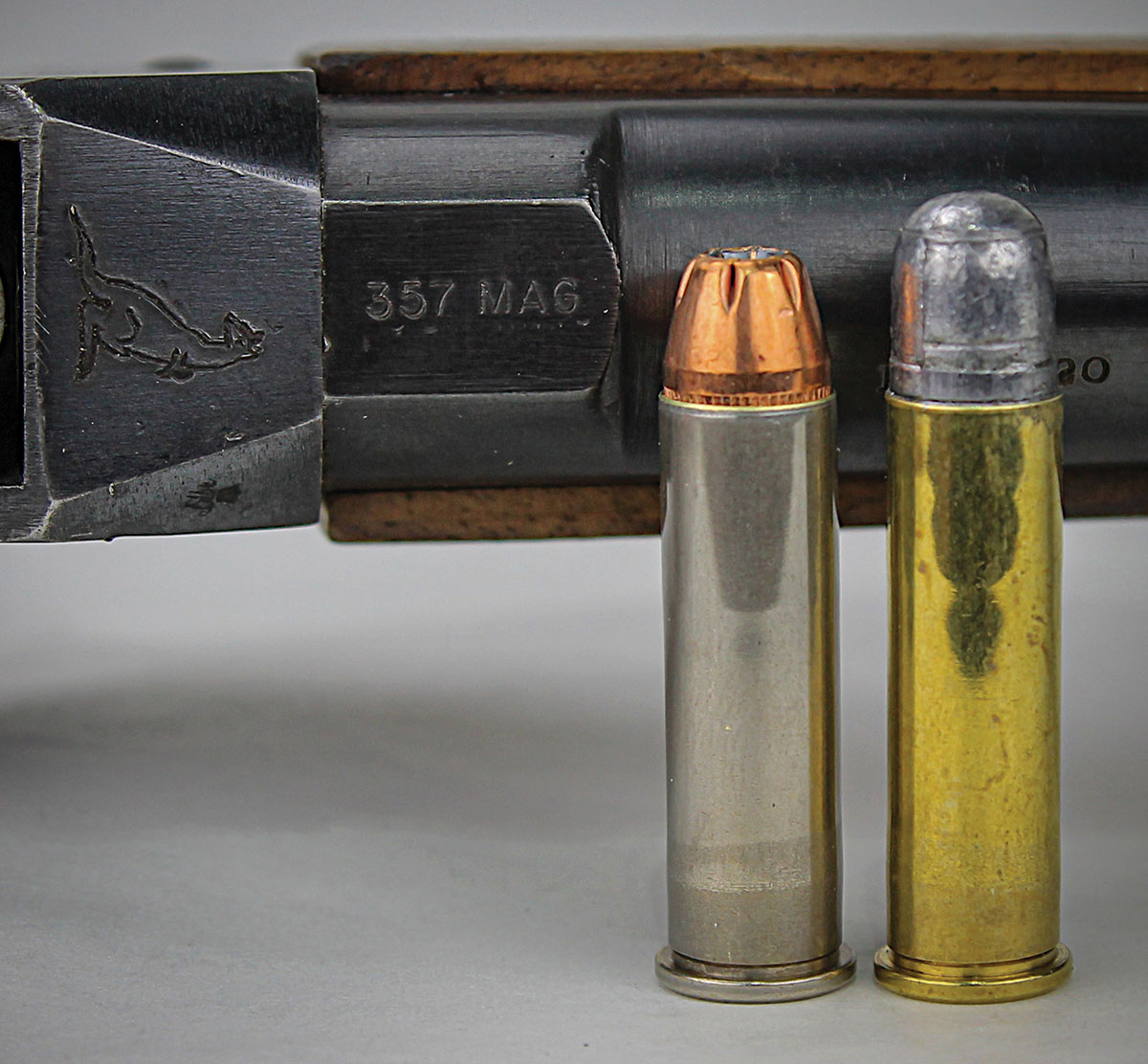 The fast 1:15.5 twist is conducive to stabilizing heavyweight 180-grain (left) and 200-grain (right) bullets.